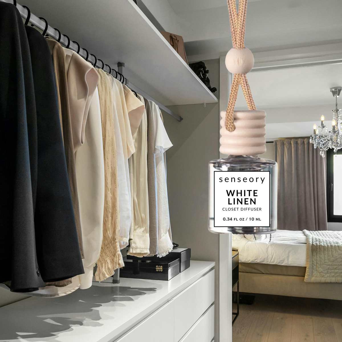 WHITE LINEN—Hanging Wardrobe Diffuser