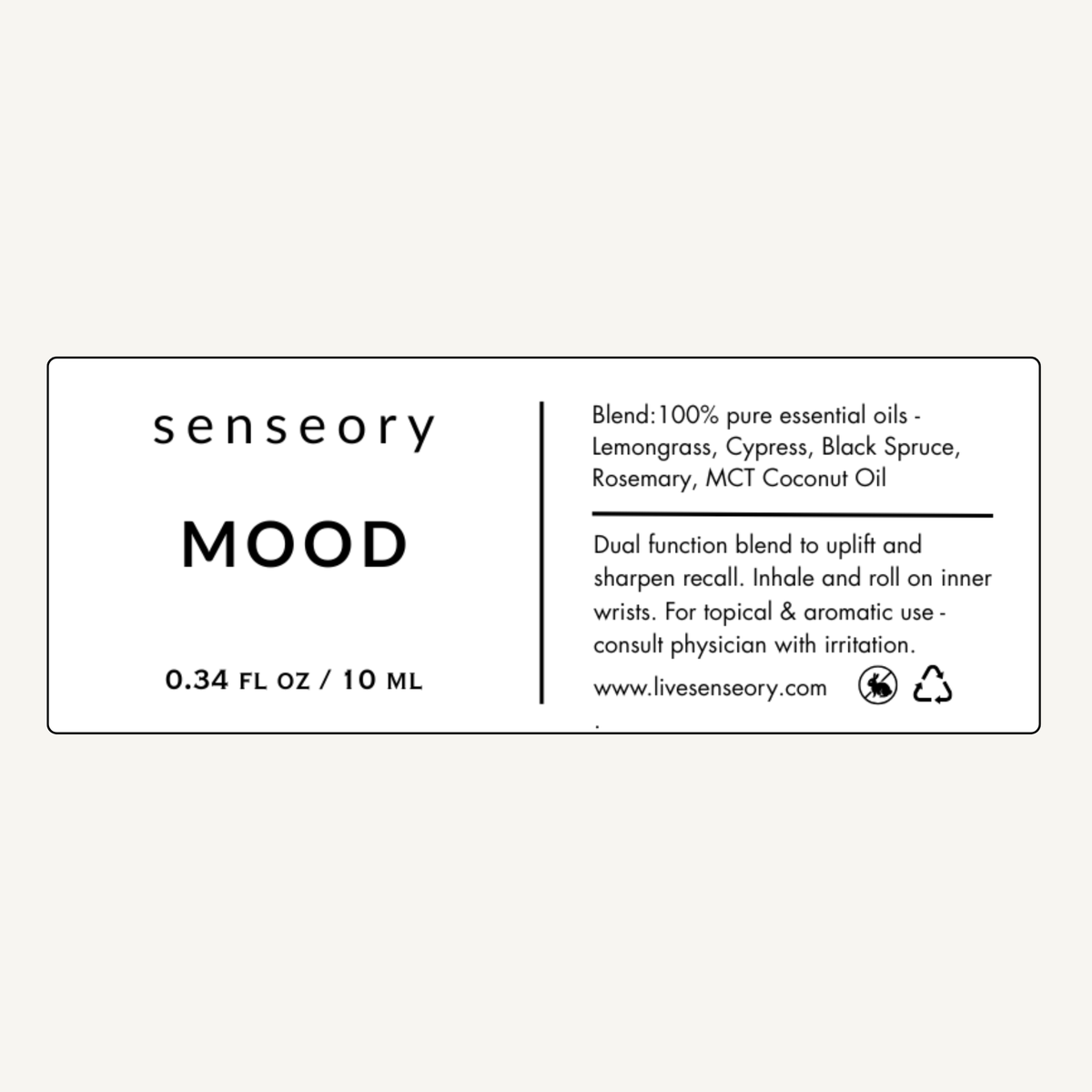 ROLL-ON.  MOOD Essential Oil $25