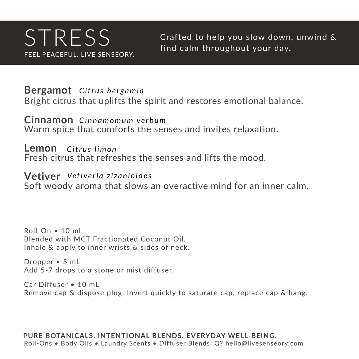 DROPPER.  STRESS Essential Oil